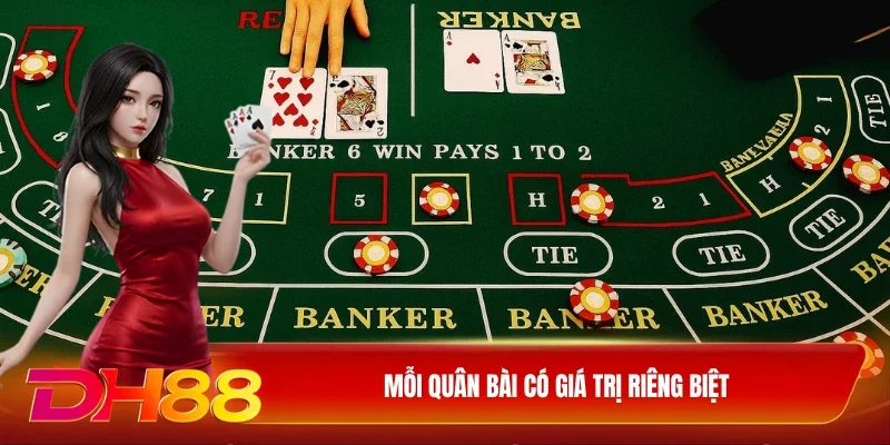 DH88 Baccarat Mỗi quân bài có giá trị riêng biệt